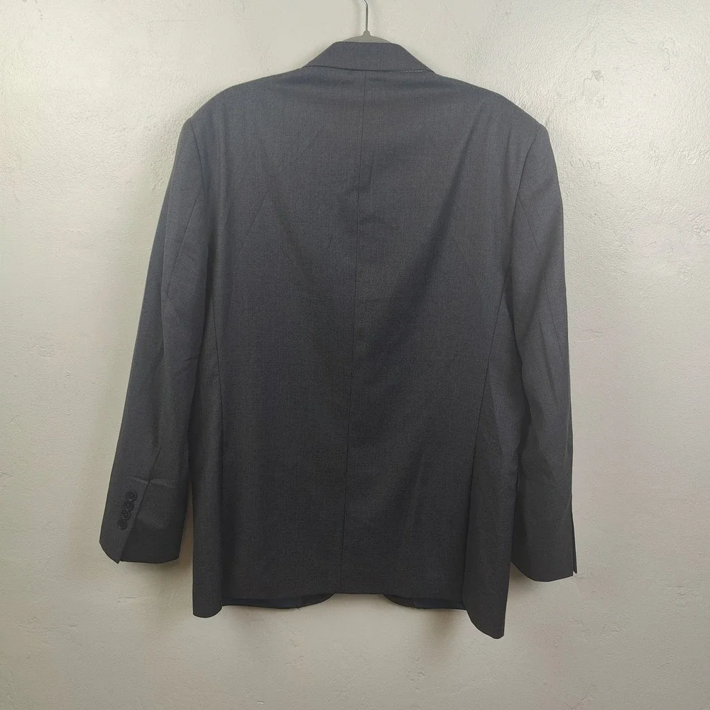 Brooks Brothers Brooksgate Blazer Mens 44L Grey Vitale Barberis Canonico Wool